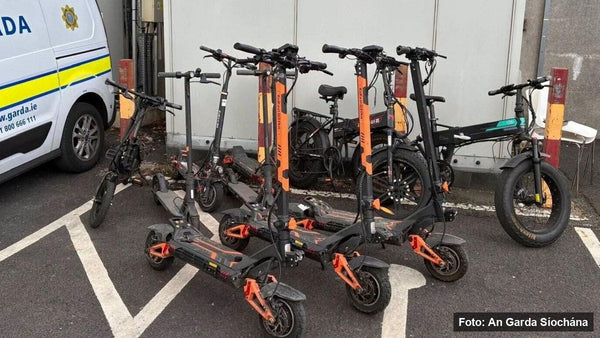 Irská policie zabavila 166 koloběžek a elektrokol.