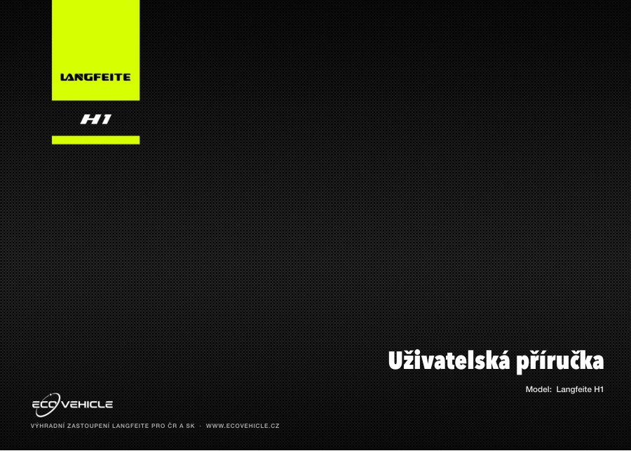 Český manuál Langfeite H1 — obálka
