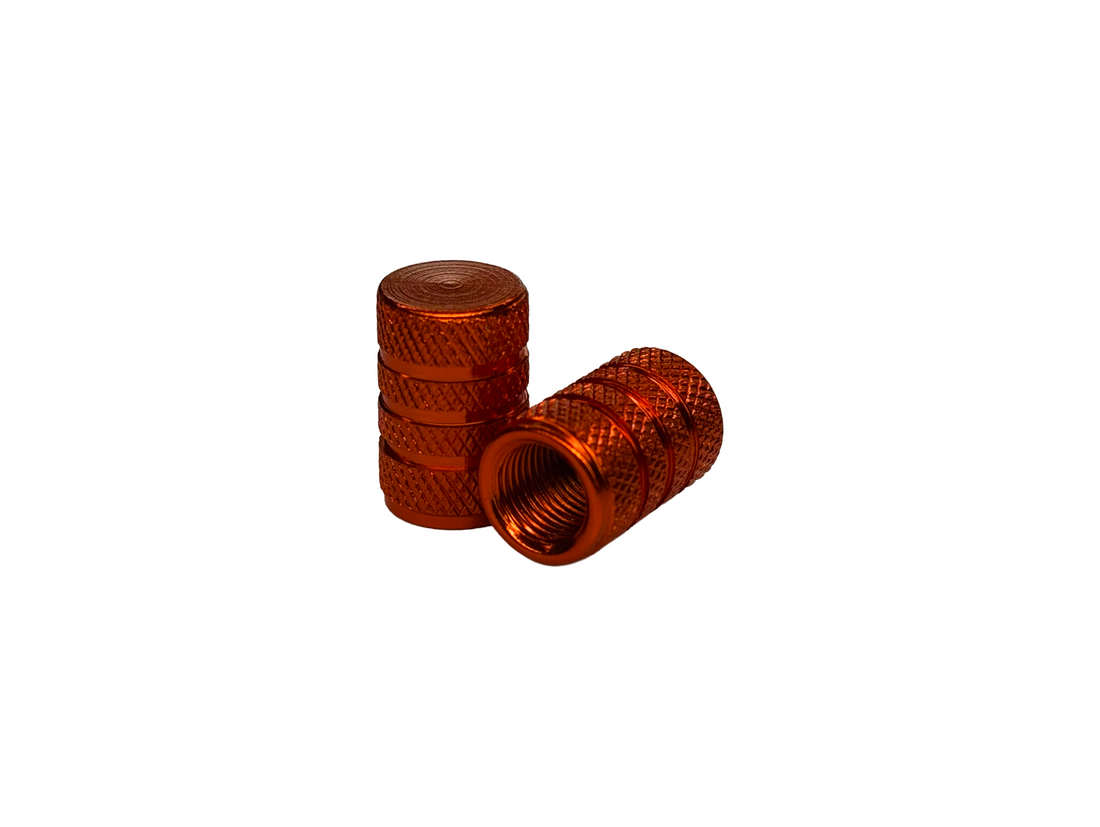 Kovová čepička ventilu – Sunset Orange