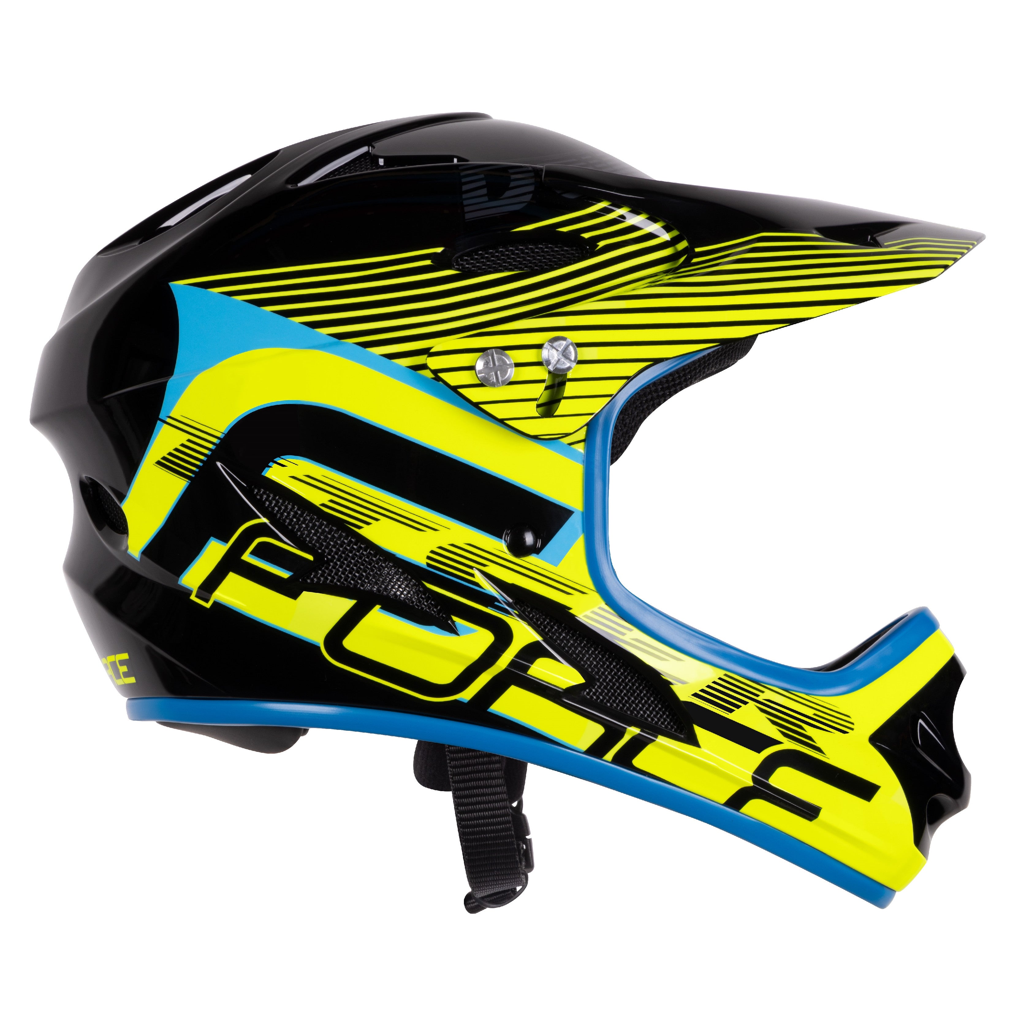 Helma Force Tiger - Černo-Fluo-Modrá