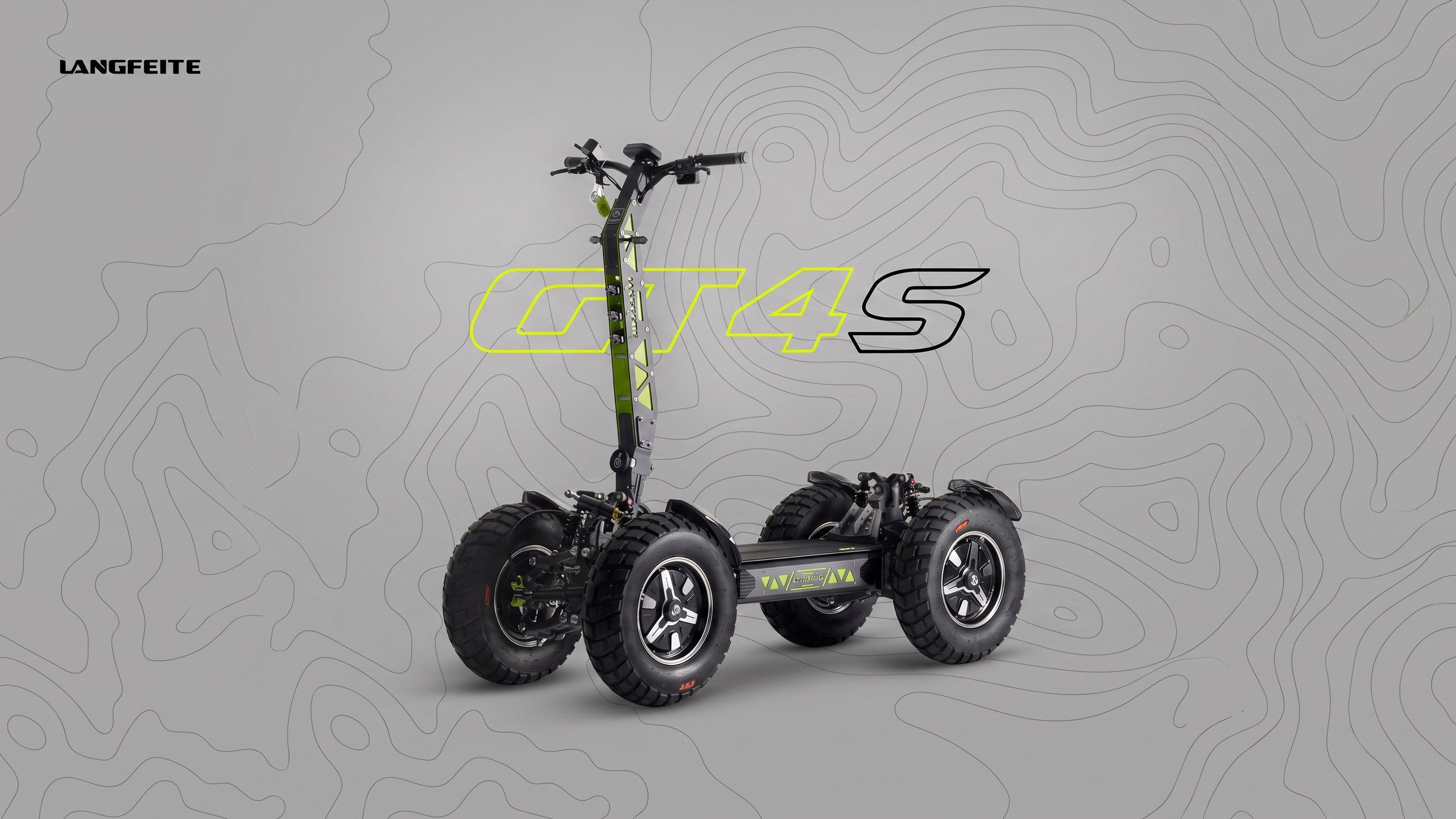 Elektročtyřkolka Langfeite GT4S — pohled z boku